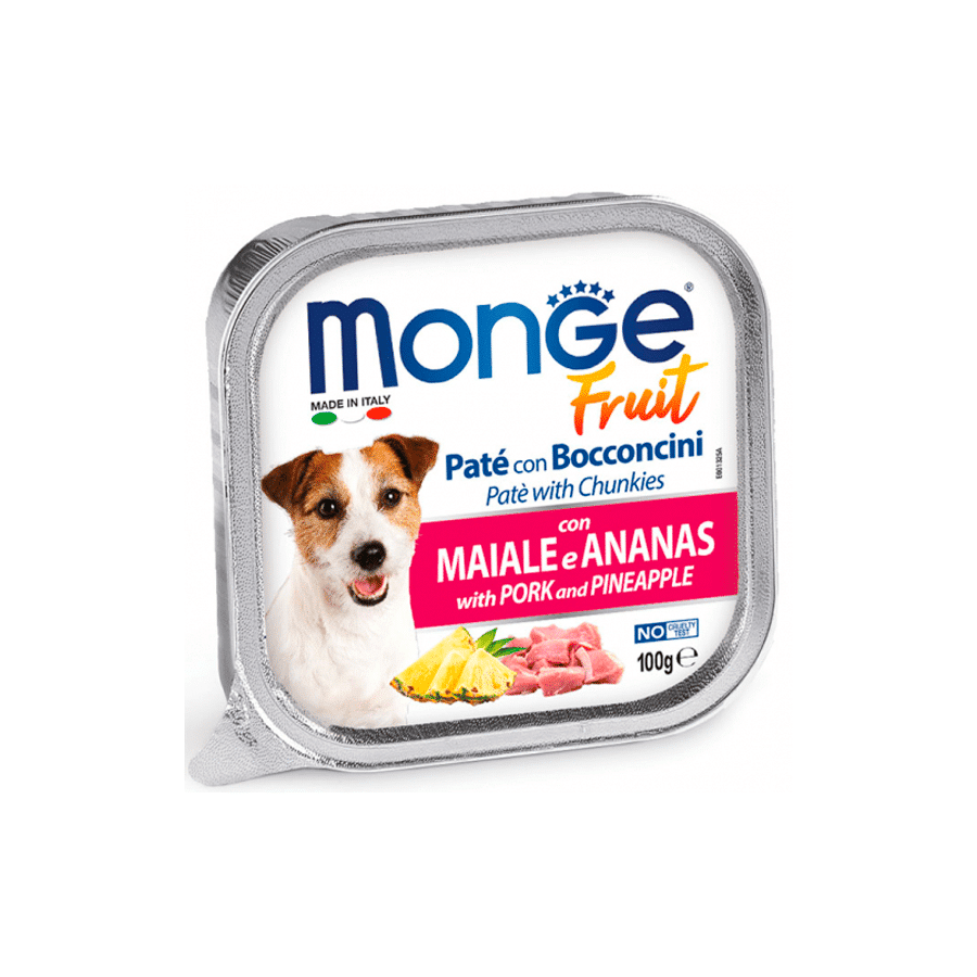 MONGE CANINE FRUIT CERDO PIÑA 100GR