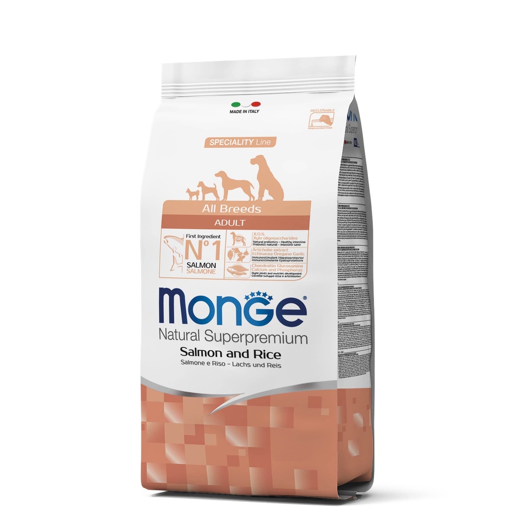 MONGE CANINE ADULTO SALMON Y ARROZ  2.5 KG